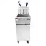 Atosa ATFS-40-NG Gas Floor Model Full Pot Fryer with Controls -