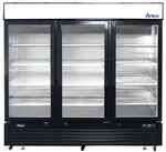 Atosa USA MCF8728GR 81.90'' 68 cu. ft. 3 Section Black Glass Door Merchandiser Freezer