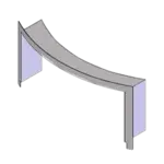 Beech Ovens BCHLIN-RND1R Curved Faced Stainless Steel Lintel for RND0900