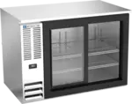 Beverage Air BB48HC-1-F-GS-S Black 2 Glass Door Refrigerated Back Bar Storage Cabinet