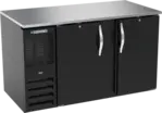 Beverage Air BB58HC-1-F-B Black 2 Solid Door Refrigerated Back Bar Storage Cabinet