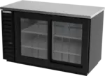 Beverage Air BB58HC-1-F-GS-B Black 2 Glass Door Refrigerated Back Bar Storage Cabinet, 115 Volts