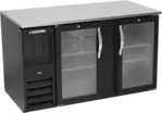 Beverage Air BB58HC-1-FG-B Black 2 Glass Door Refrigerated Back Bar Storage Cabinet