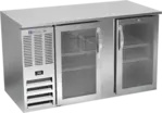 Beverage Air BB58HC-1-FG-S Silver 2 Glass Door Refrigerated Back Bar Storage Cabinet
