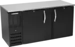 Beverage Air BB68HC-1-B Black 2 Solid Door Refrigerated Back Bar Storage Cabinet