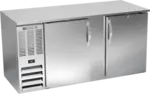 Beverage Air BB68HC-1-F-S Black 2 Solid Door Refrigerated Back Bar Storage Cabinet
