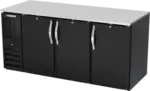 Beverage Air BB72HC-1-F-B Black 3 Solid Door Refrigerated Back Bar Storage Cabinet