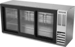 Beverage Air BB72HC-1-F-GS-S Silver 3 Glass Door Refrigerated Back Bar Storage Cabinet, 115 Volts