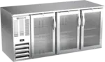 Beverage Air BB72HC-1-FG-S Silver 3 Glass Door Refrigerated Back Bar Storage Cabinet