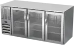 Beverage Air BB72HC-1-G-S Silver 3 Glass Door Refrigerated Back Bar Storage Cabinet