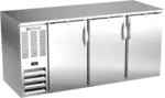 Beverage Air BB72HC-1-S Silver 3 Solid Door Refrigerated Back Bar Storage Cabinet
