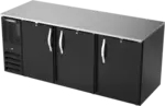 Beverage Air BB78HC-1-B Black 3 Solid Door Refrigerated Back Bar Storage Cabinet