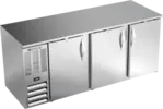 Beverage Air BB78HC-1-F-S Silver 3 Solid Door Refrigerated Back Bar Storage Cabinet