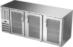 Beverage Air BB78HC-1-G-S Silver 3 Glass Door Refrigerated Back Bar Storage Cabinet