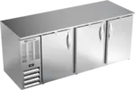 Beverage Air BB78HC-1-S Silver 3 Solid Door Refrigerated Back Bar Storage Cabinet