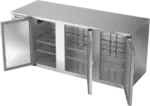 Beverage Air BB78HC-1-S Silver 3 Solid Door Refrigerated Back Bar Storage Cabinet