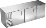 Beverage Air BB94HC-1-F-S Silver 3 Solid Door Refrigerated Back Bar Storage Cabinet