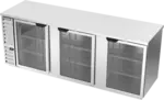 Beverage Air BB94HC-1-FG-S Silver 3 Glass Door Refrigerated Back Bar Storage Cabinet, 115 Volts