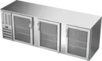 Beverage Air BB94HC-1-FG-S Silver 3 Glass Door Refrigerated Back Bar Storage Cabinet