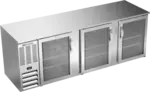 Beverage Air BB94HC-1-G-S Silver 3 Glass Door Refrigerated Back Bar Storage Cabinet