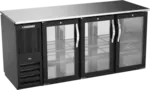 Beverage Air BBN72HC-GS-PT-B Refrigerated Back Bar Pass-Thru Storage Cabinet