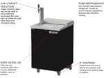 Beverage Air BM23HC-C-B 1 Tap 1/2 Barrel Draft Beer Cooler - Black, 1 Keg Capacity, 115 Volts