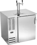 Beverage Air DD36HC-1-S 2 Taps 1/2 Barrel Draft Beer Cooler - Stainless Steel, 1 Keg Capacity