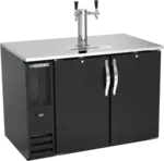 Beverage Air DD48HC-1-B 2 Taps 1/2 Barrel Draft Beer Cooler - Black, 2 Kegs Capacity
