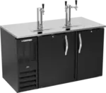 Beverage Air DD58HC-1-B 3 Taps 1/2 Barrel Draft Beer Cooler - Black, 3 Kegs Capacity