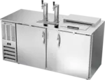 Beverage Air DD68HC-1-C-S 2 Taps 1/2 Barrel Draft Beer Cooler - Stainless Steel, 3 Kegs Capacity