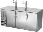 Beverage Air DD72HC-1-S 4 Taps 1/2 Barrel Draft Beer Cooler - Stainless Steel, 3 Kegs Capacity