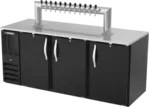 Beverage Air DD78HC-1-B-12T 12 Taps 1/2 Barrel Draft Beer Cooler - Black, 4 Kegs Capacity