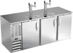 Beverage Air DD78HC-1-S 4 Taps 1/2 Barrel Draft Beer Cooler - Stainless Steel, 4 Kegs Capacity
