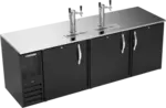 Beverage Air DD94HC-1-B 4 Taps 1/2 Barrel Draft Beer Cooler - Black, 5 Kegs Capacity