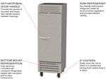Beverage Air FB23HC-1S 27.25'' 22.5 cu. ft. Bottom Mounted 1 Section Solid Door Stainless Steel and Aluminum Reach-In Freezer