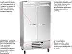 Beverage Air FB44HC-1S 47'' 44.0 cu. ft. Bottom Mounted 2 Section Solid Door Stainless Steel and Aluminum Reach-In Freezer