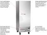 Beverage Air HBF12HC-1 24'' 11.9 cu. ft. Bottom Mounted 1 Section Solid Door Stainless Steel Reach-In Freezer