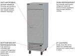 Beverage Air HBF23HC-1 27.25'' 22.5 cu. ft. Bottom Mounted 1 Section Solid Door Stainless Steel Reach-In Freezer