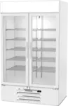 Beverage Air MMF44HC-1-W-IQ 47.00'' 44.0 cu.ft. 2 Section White Glass Door Merchandiser Freezer