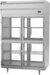 Beverage Air PRD2HC-1BHG 52.13'' 48.0 cu. ft. 2 Section Glass Half Door Pass-Thru Refrigerator
