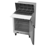 Beverage Air SPE27HC-12M-B 27'' 1 Door Counter Height Mega Top Refrigerated Sandwich / Salad Prep Table