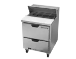 Beverage Air SPED27HC 27'' 2 Drawer Counter Height Refrigerated Sandwich / Salad Prep Table with Standard Top