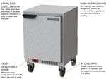 Beverage Air UCF20HC 20'' 1 Section Undercounter Freezer with 1 Right Hinged Solid Door and Front Breathing Compressor