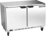 Beverage Air UCF48AHC 48'' 2 Section Undercounter Freezer with 2 Left/Right Hinged Solid Doors and Front Breathing Compressor