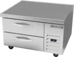 Beverage Air WTFCS36HC 36" 2 Drawer Freezer Base, Stainless Steel and Aluminum with Marine Edge Top - 115 Volts