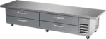 Beverage Air WTFCS96HC-108 108" 4 Drawer Freezer Base, Stainless Steel and Aluminum with Marine Edge Top - 115 Volts