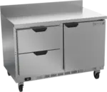 Beverage Air WTFD48AHC-2 48'' 1 Door 2 Drawer Counter Height Worktop Freezer with Side / Rear Breathing Compressor - 13.9 cu. ft.