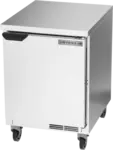 Beverage Air WTR24AHC-FLT 24'' 1 Door Counter Height Worktop Refrigerator with Side / Rear Breathing Compressor - 5.16 cu. ft.