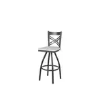 BFM 2130SAWR-SB Akrin Swivel Barstool  cross back