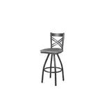 BFM 2130SCSR-SB Akrin Swivel Barstool  cross back